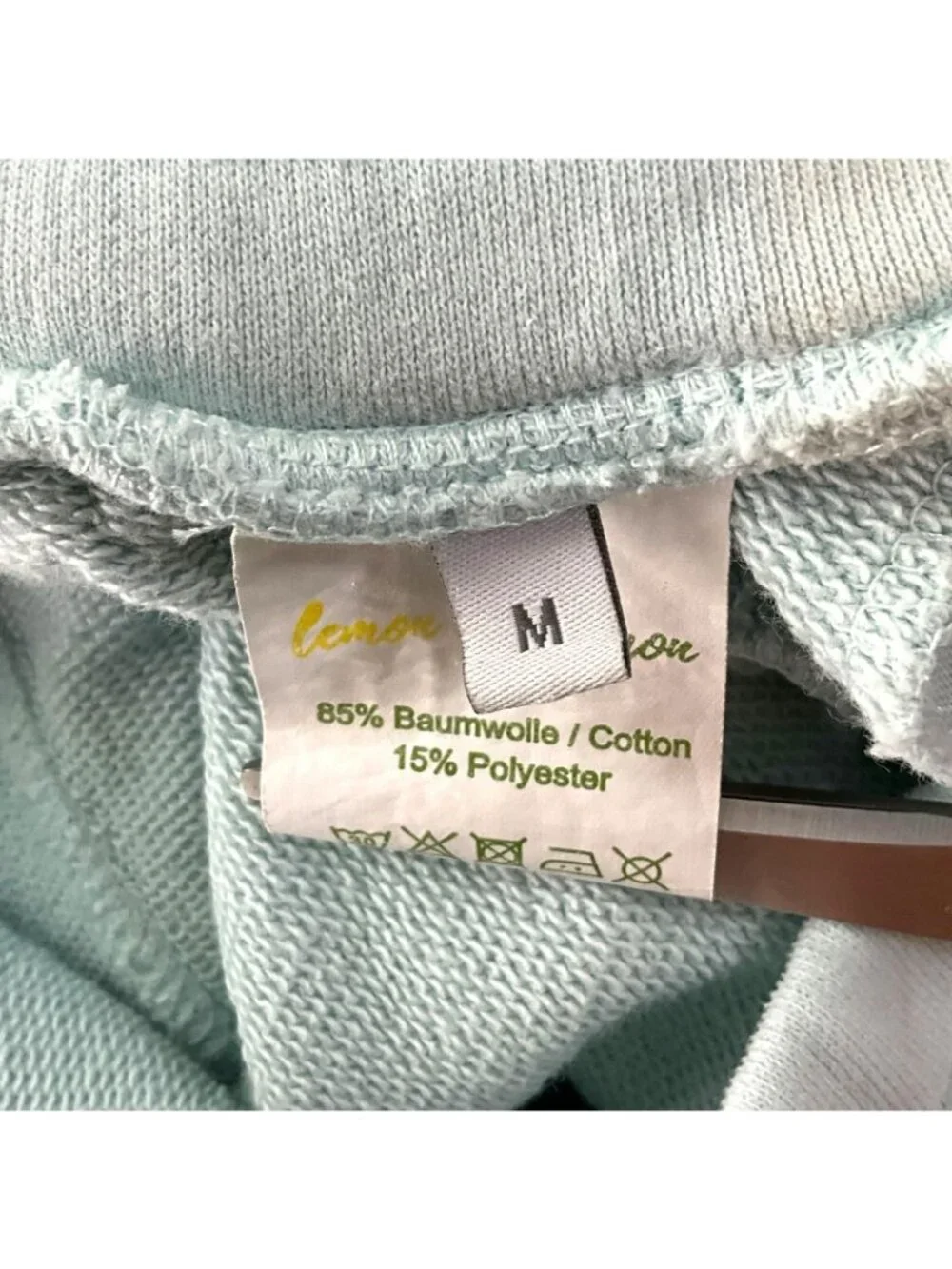 Lemon Limon Ice Melt Jogger Pants Womens Medium Green French Terry Drawstring